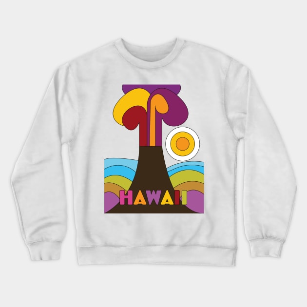 Hawaii 1960s Travel poster Crewneck Sweatshirt by nickemporium1